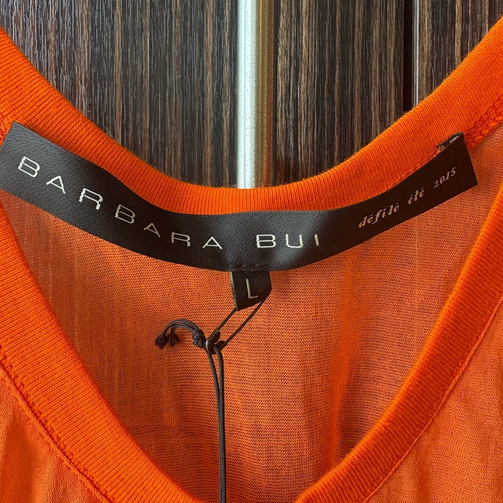 New Barbara Bui Orange Fitted Tank Top - Picture 3 of 6